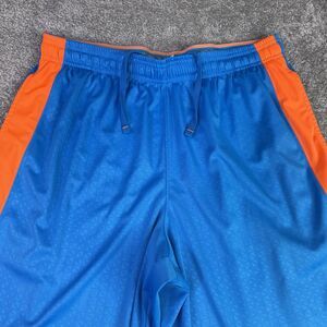 Under Armour Shorts Men’s Large Blue/orange Basketball Gym Shorts Sports Drawstr